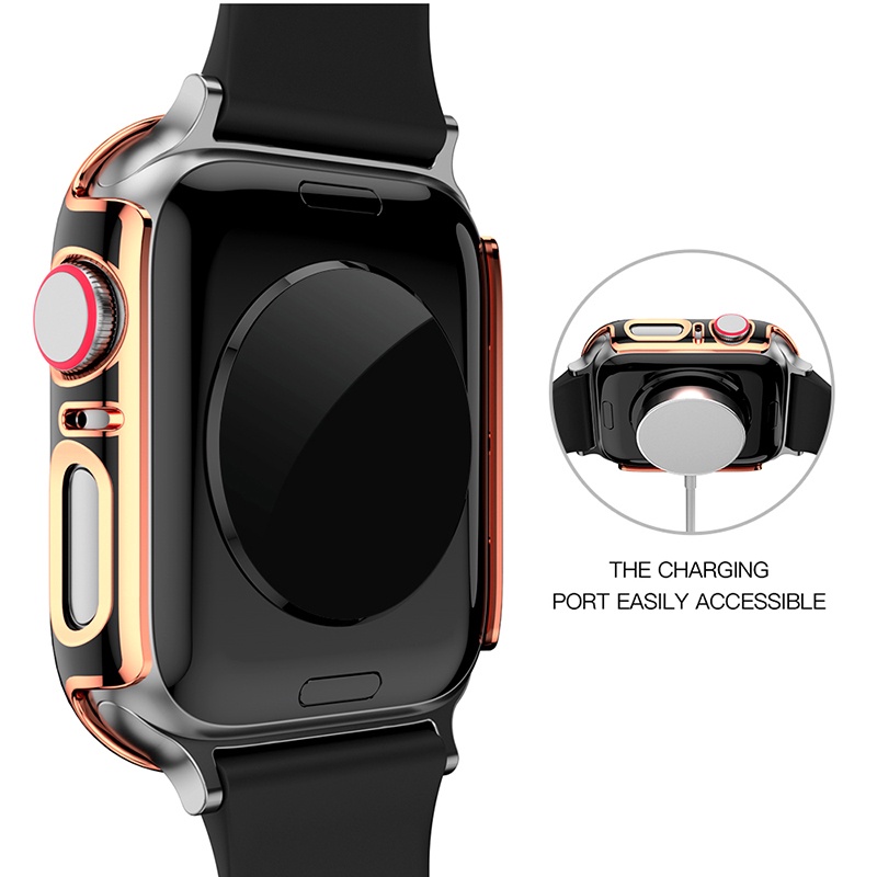 Ốp bảo vệ mặt đồng hồ thông minh Apple Watch Series 6 5 4 3 SE 360°Ốp bảo vệ màn hình điện thoại 44/42/40/38MM