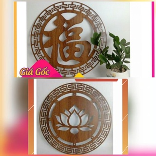 Tranh, tấm hoa sen, chữ phúc hán trang trí bàn thờ, decor dán tường