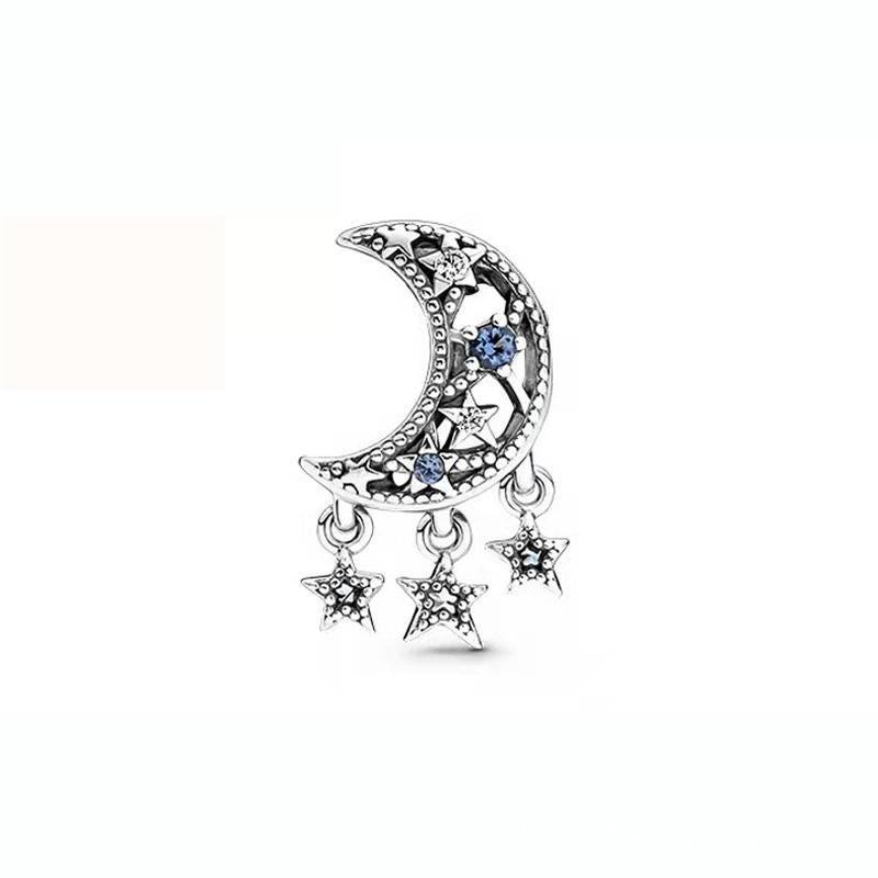 ⭐Charms Mua 5 Tặng 1⭐Mặt Dây Chuyền Bạc 925 Hình Phi Hành Gia Và Bầu Trời Sao