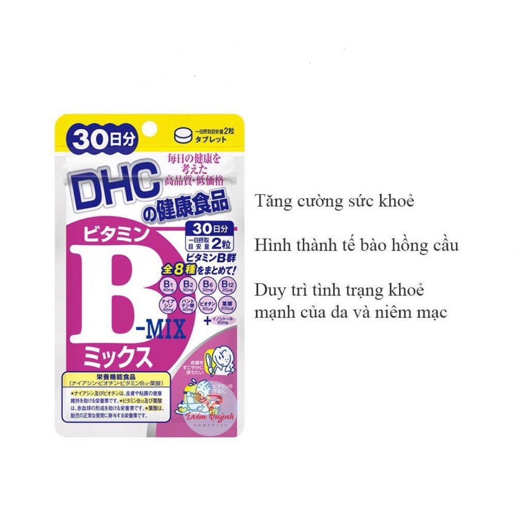 Viên Uống Vitamin B Tổng Hợp DHC Vitamin B Mix 60 Viên 30 Ngày