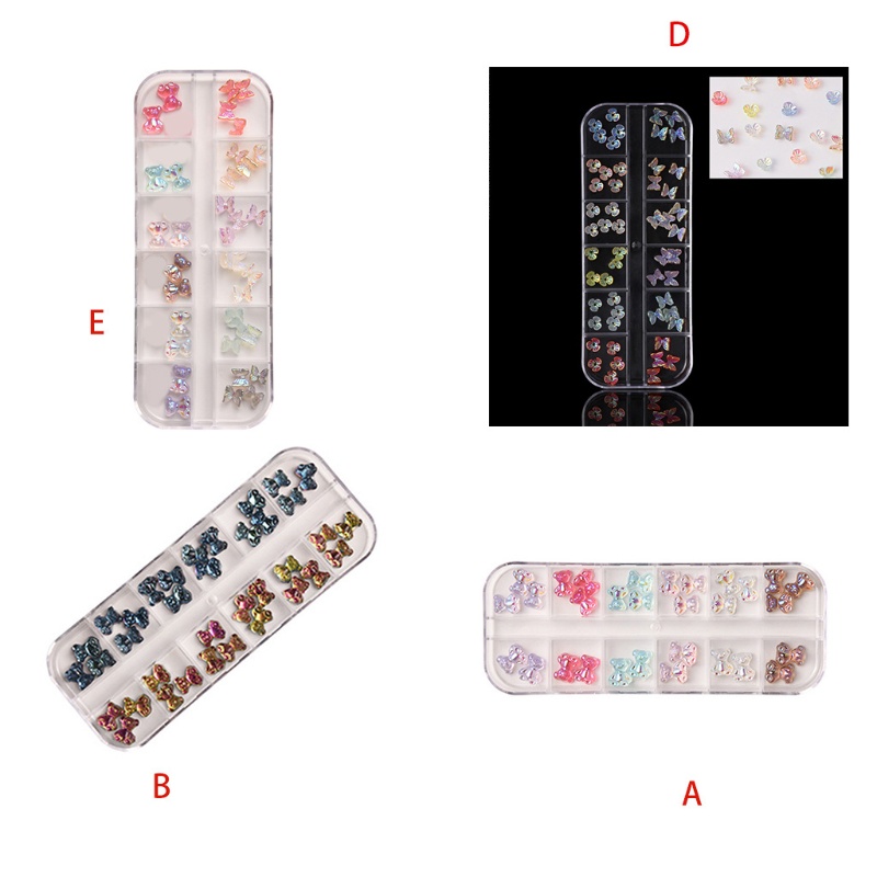 Hộp 12 Ngăn Đựng Phụ Kiện Trang Trí Móng Tay Nghệ Thuật