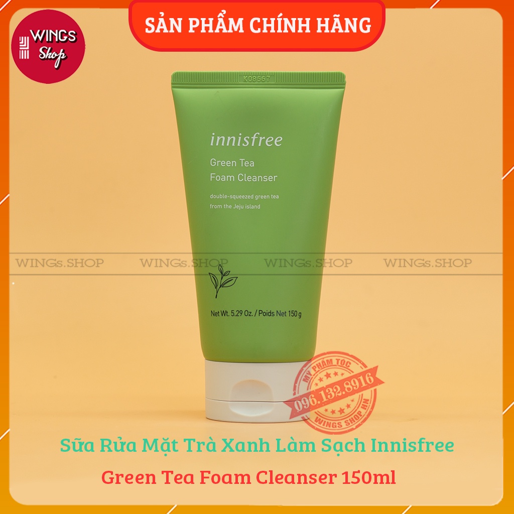 Sữa Rửa Mặt Trà Xanh Làm Sạch Innisfree Green Tea Foam Cleanser 150ml