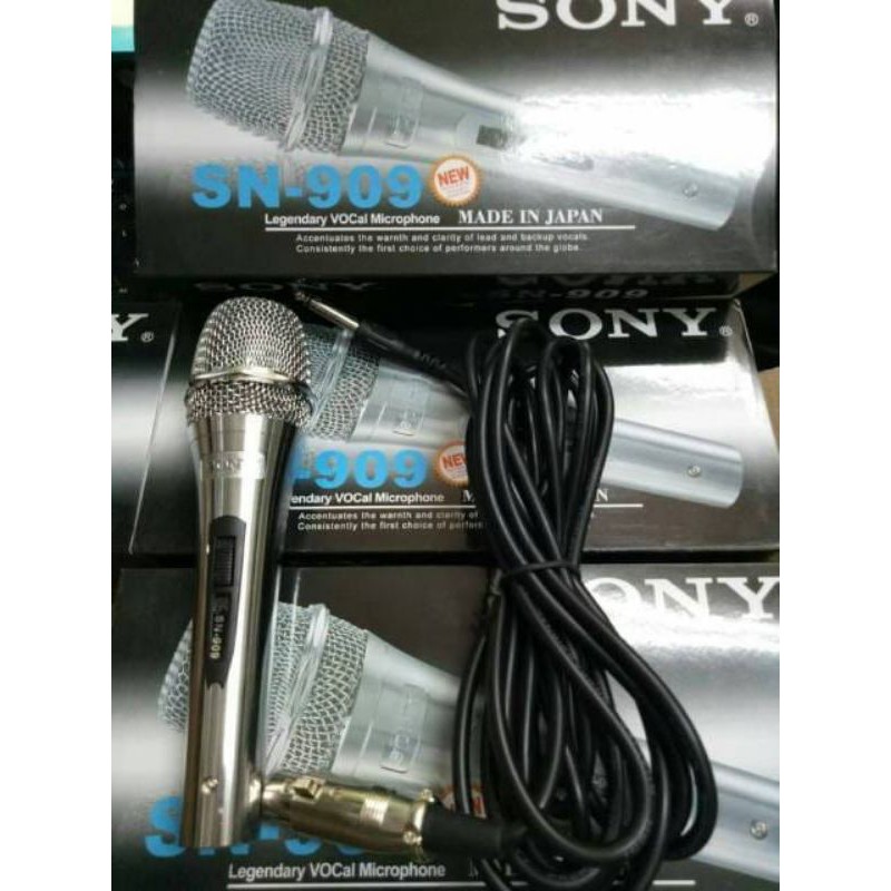 SONY Micro hát Karaoke có dây cáp màu bạc