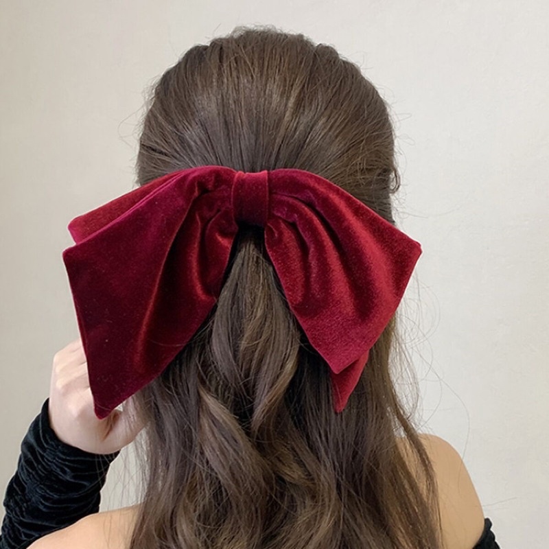 Kẹp tóc nơ nhung size to chụp ảnh cưới