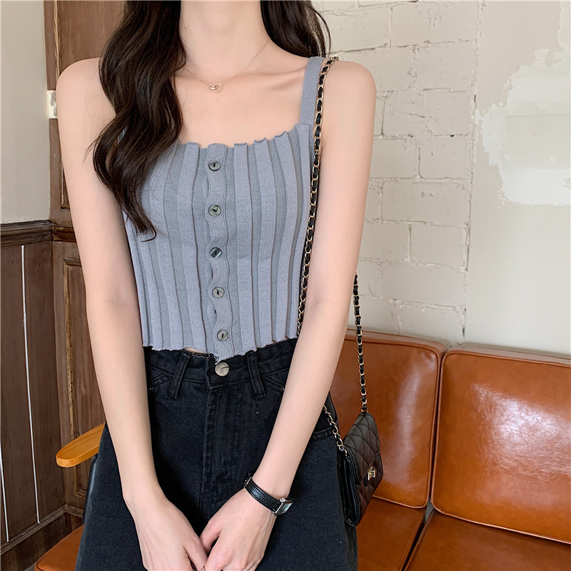 Áo ba lỗ màu trơn thiết kế hợp thời trang thường ngày nhiều màu tùy chọn hàng mới dành cho bạn nữ