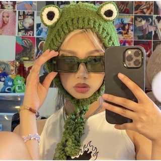 Crochet Frog Earmuffs - Mũ móc bịt tai ếch