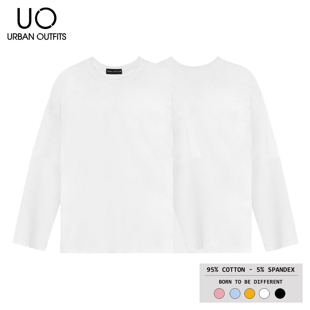 Áo Thun Tay Dài Nam Nữ Form Rộng URBAN OUTFITS Kiểu Trơn TDO01 100 cotton 4 Chiều | BigBuy360 - bigbuy360.vn