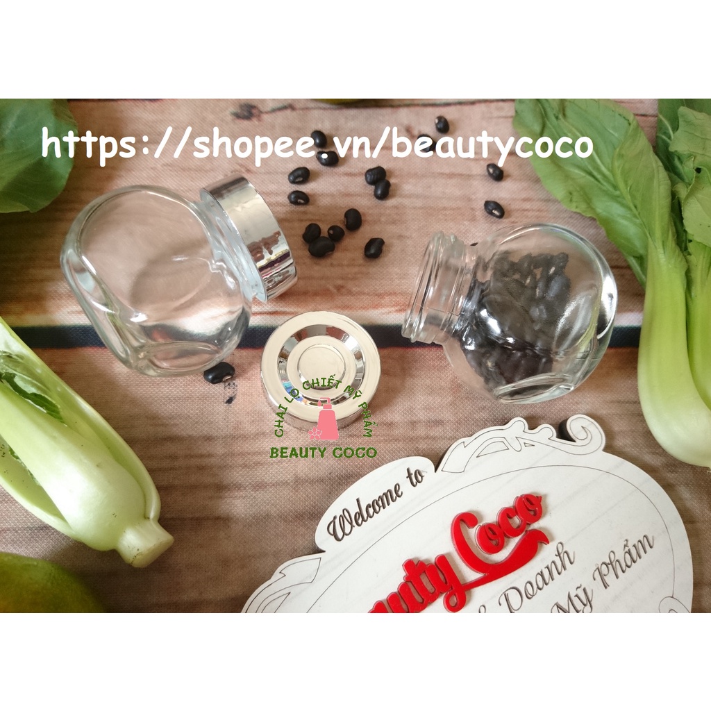 Hũ Thủy Tinh Nghiêng 50ml Đựng Mỹ Phẩm Các Loại Hạt Gia Vị Mật Ong