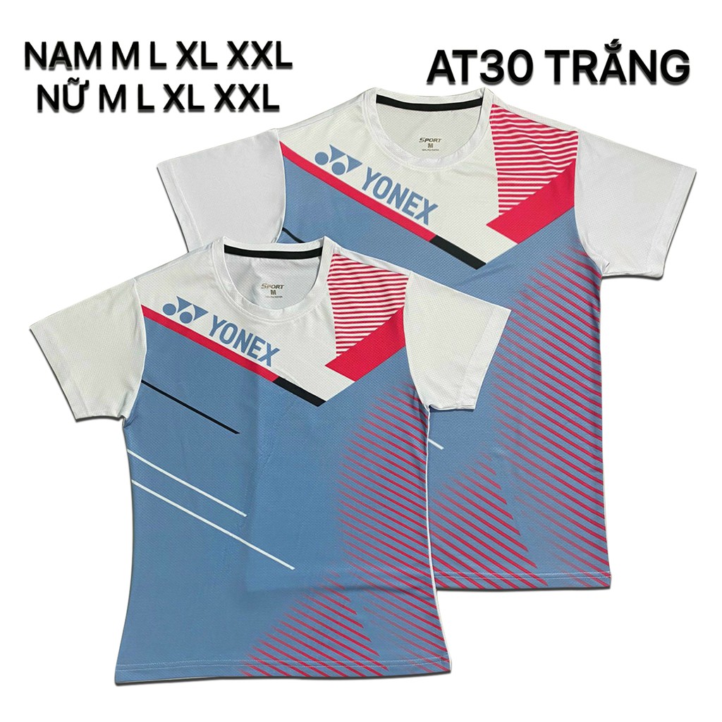Áo cầu lông Yonex 2020 Nam Nữ Trắng AT30 1 Áo