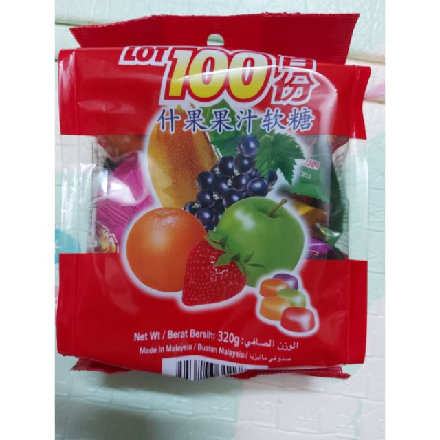 Kẹo lot 100 trái cây 320g