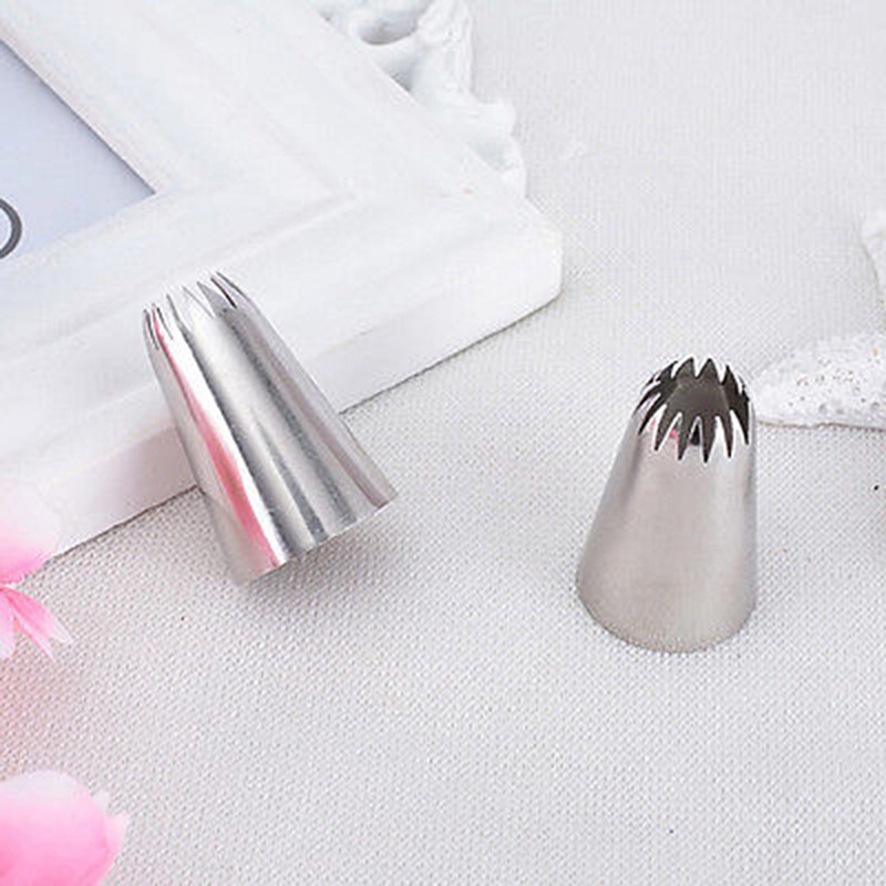 Bộ vòi bắt bông kem 6b bằng thép không gỉ dùng cho trang trí bánh