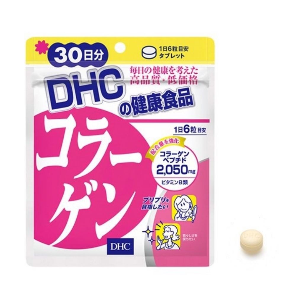 Combo Viên Uống DHC Natural Vitamin E Soybean Và DHC Collagen Dưỡng Trắng Da, Đánh Thức Tuổi Xuân - 30 Ngày