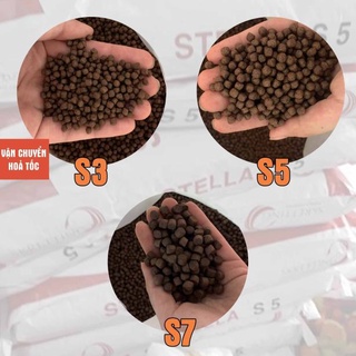 Cám cá chép koi stella s2|s3|s5|s7-42% đạm-viên nổi-thức ăn cá stella cho cá chép,koi,cá lóc