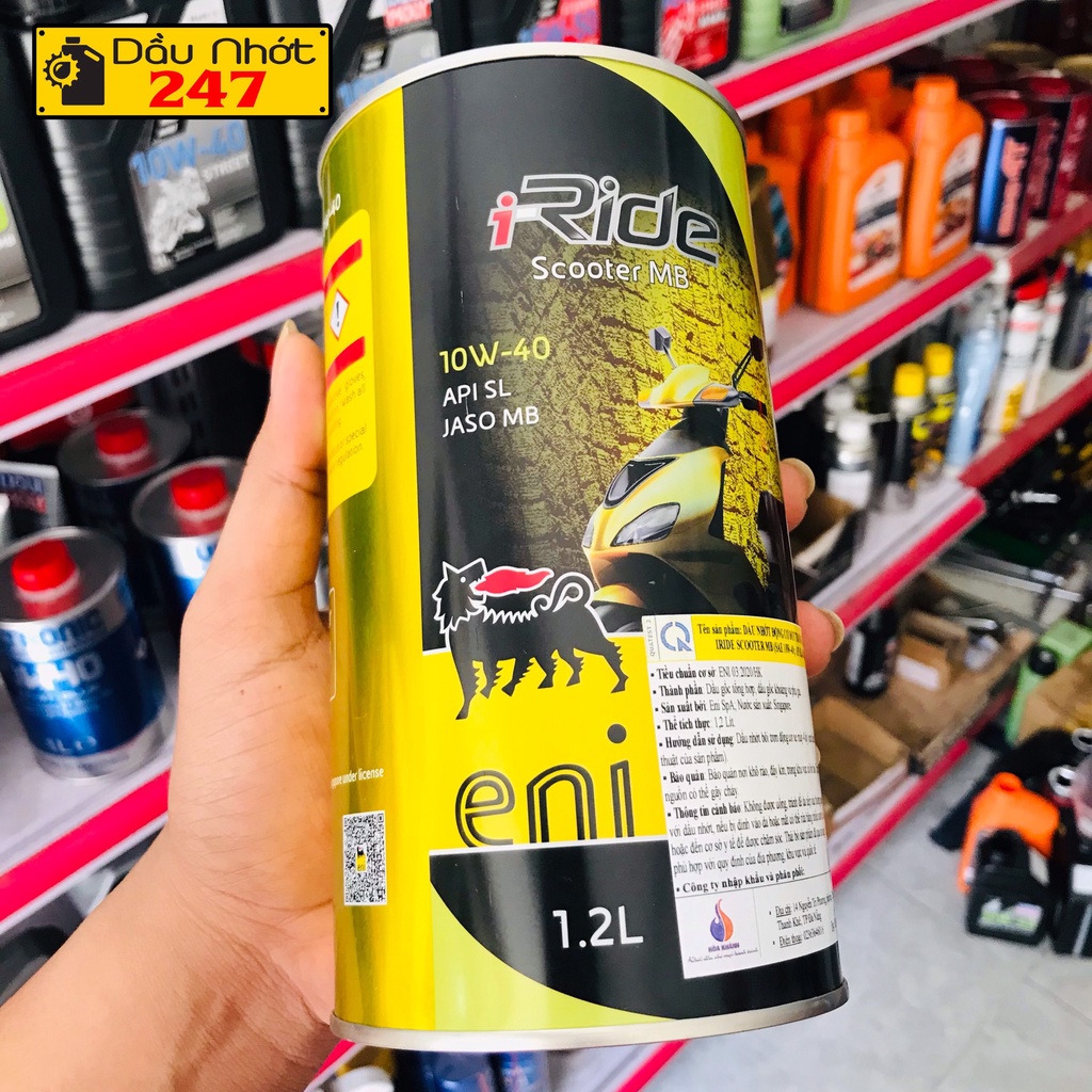 Dầu nhớt xe tay ga Eni  I-Ride Scooter MB 10w40 1L2