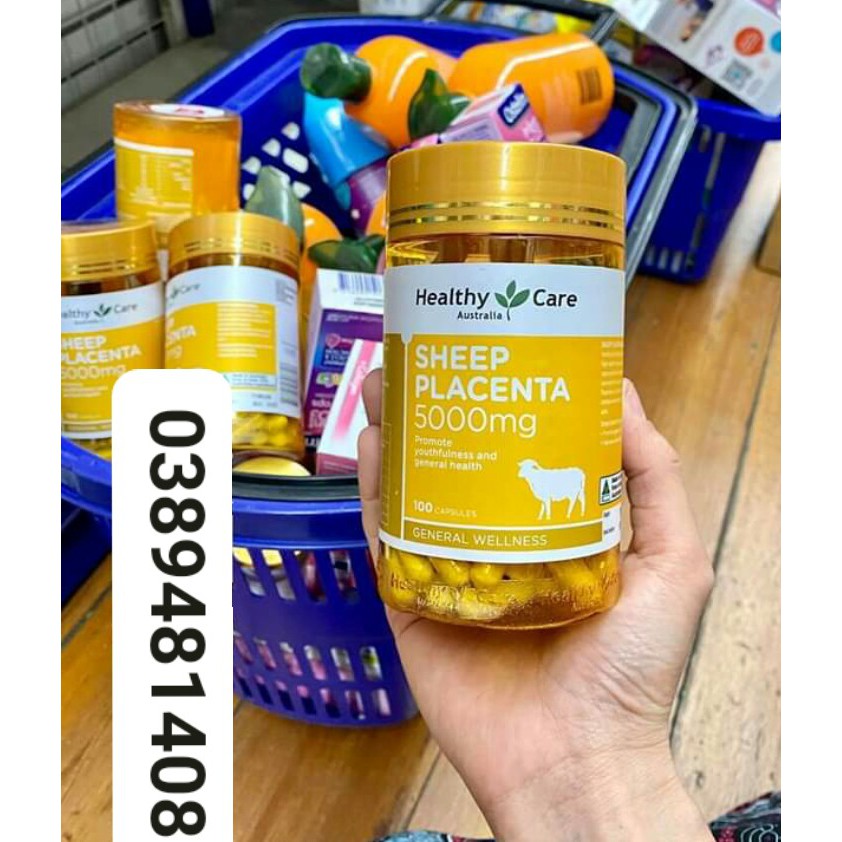 Nhau Thai Cừu Sheep Placenta 5000mg 100 Viên Úc