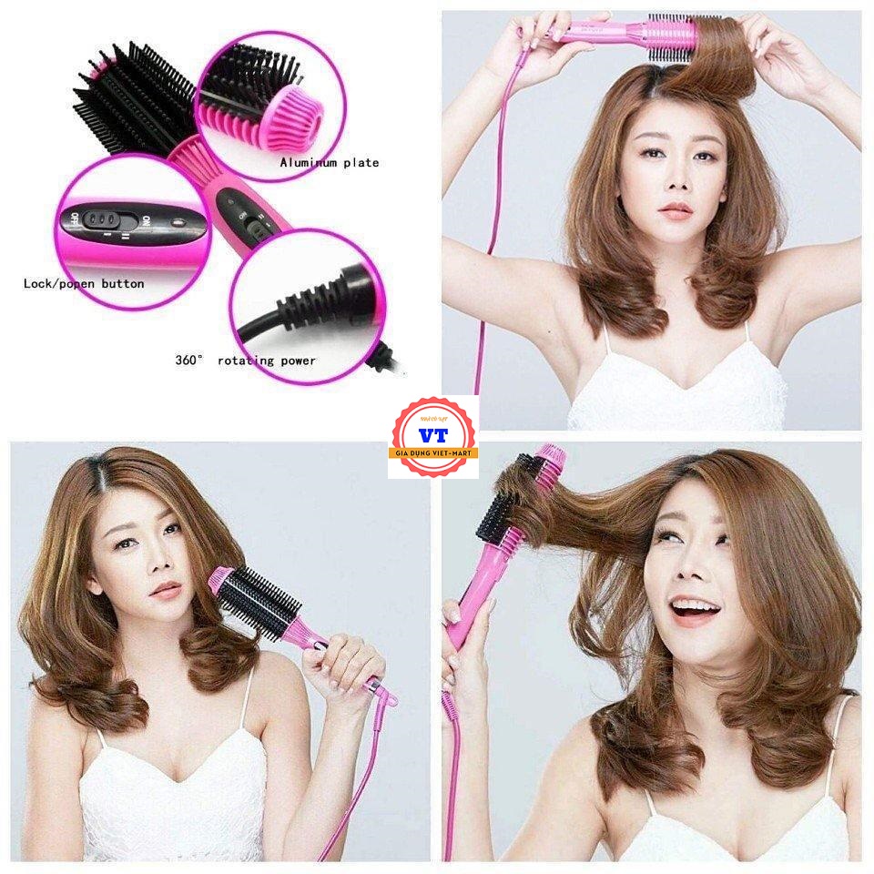 Lược điện chải thẳng tóc uốn tạo kiểu 🌹𝑼𝑶̂́𝑵 𝑪𝑼́𝑷 𝑿𝑶𝑨̆𝑵 𝑳𝑶̣𝑵 Đ𝑨 𝑵𝑨̆𝑵𝑮🌹 bảo hành 6 tháng