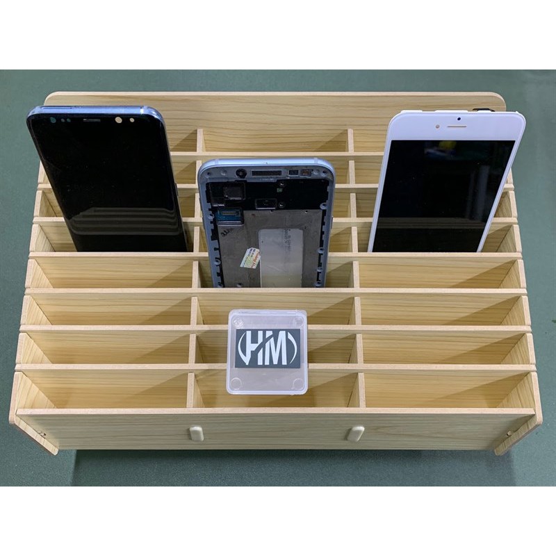 Khay gỗ để đồ 24 ngăn kích thước 31x20x16cm