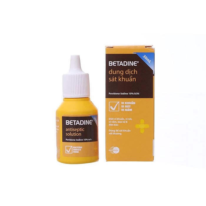 Dung dịch betadine 10% lọ 30ml dùng sát khuẩn