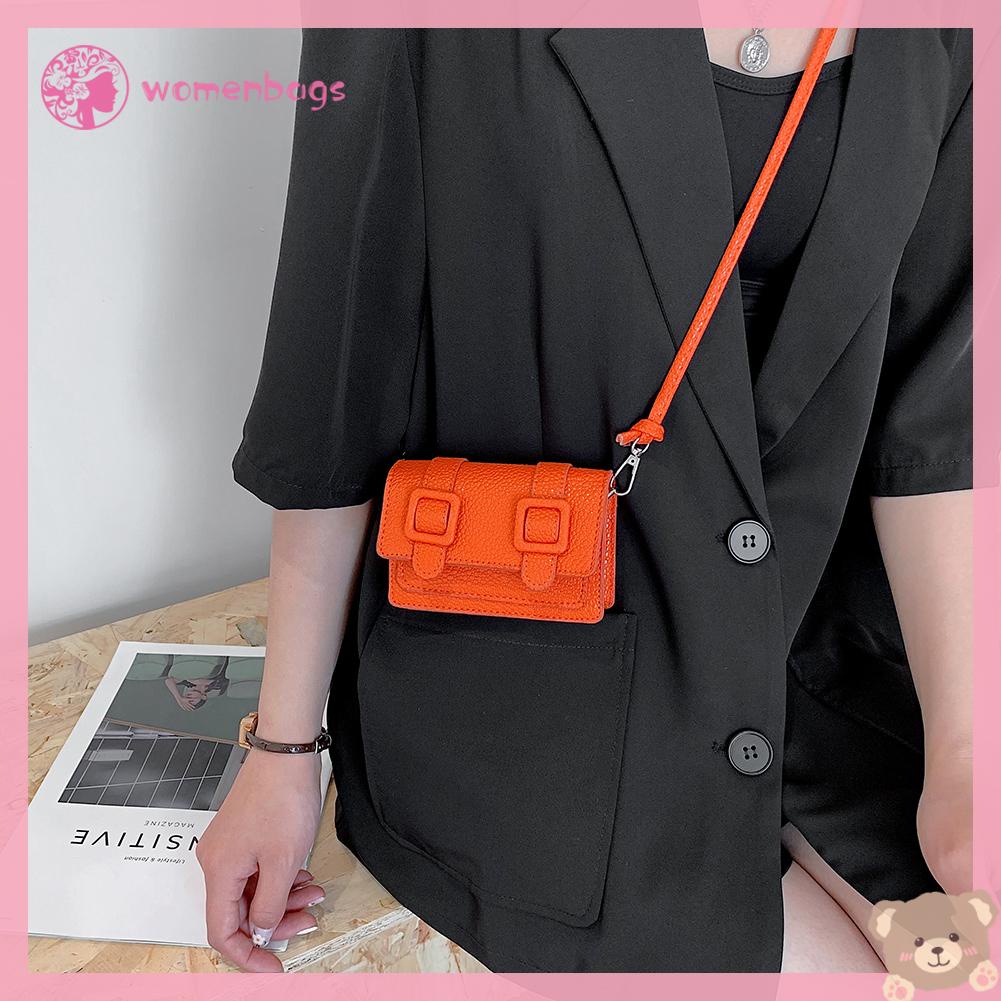 ✿ Wb ✿ Túi Đeo Chéo Da Mini Thời Trang Cho Nữ✿