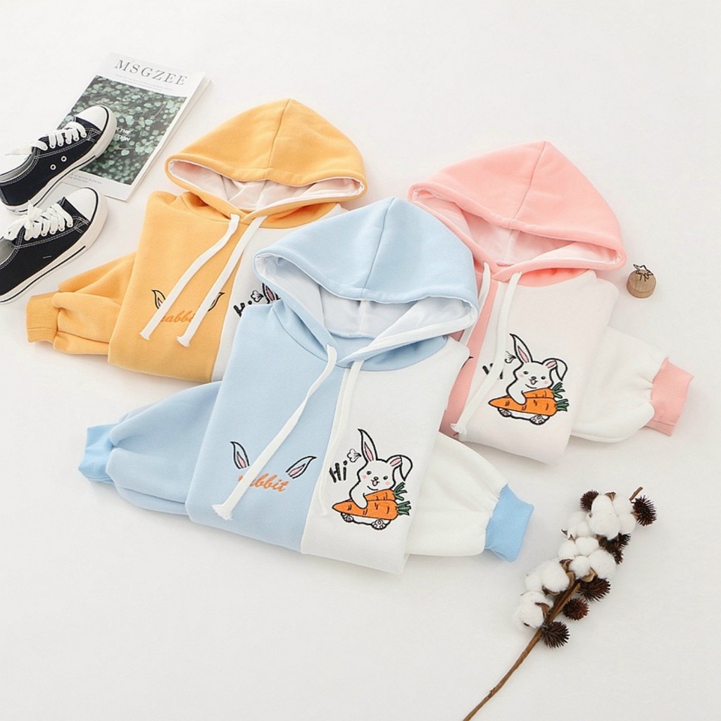 Áo hoodie nữ phối màu cực chất - Áo khoác nỉ chui đầu dễ thương William Store - NL173