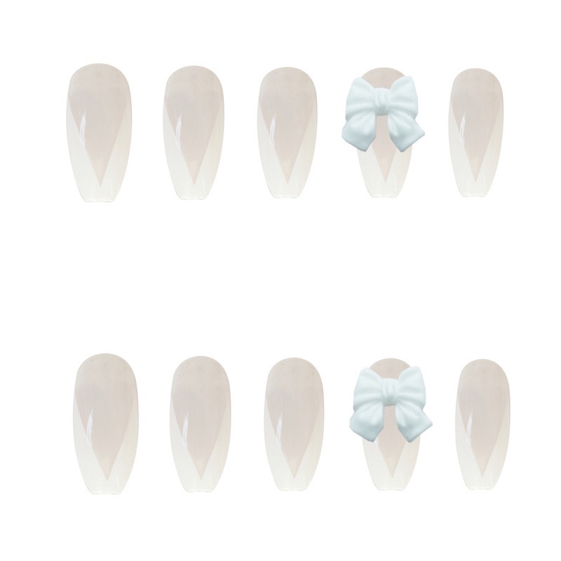 Bộ 24 móng giả đính đá cao cấp, dáng móng dài, hoạ tiết trang trí nữ tính ( Tặng kèm keo và dũa ) - D059