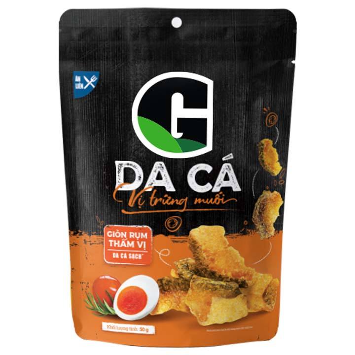 Da cá sấy giòn vị trứng muối G Kitchen gói 25g