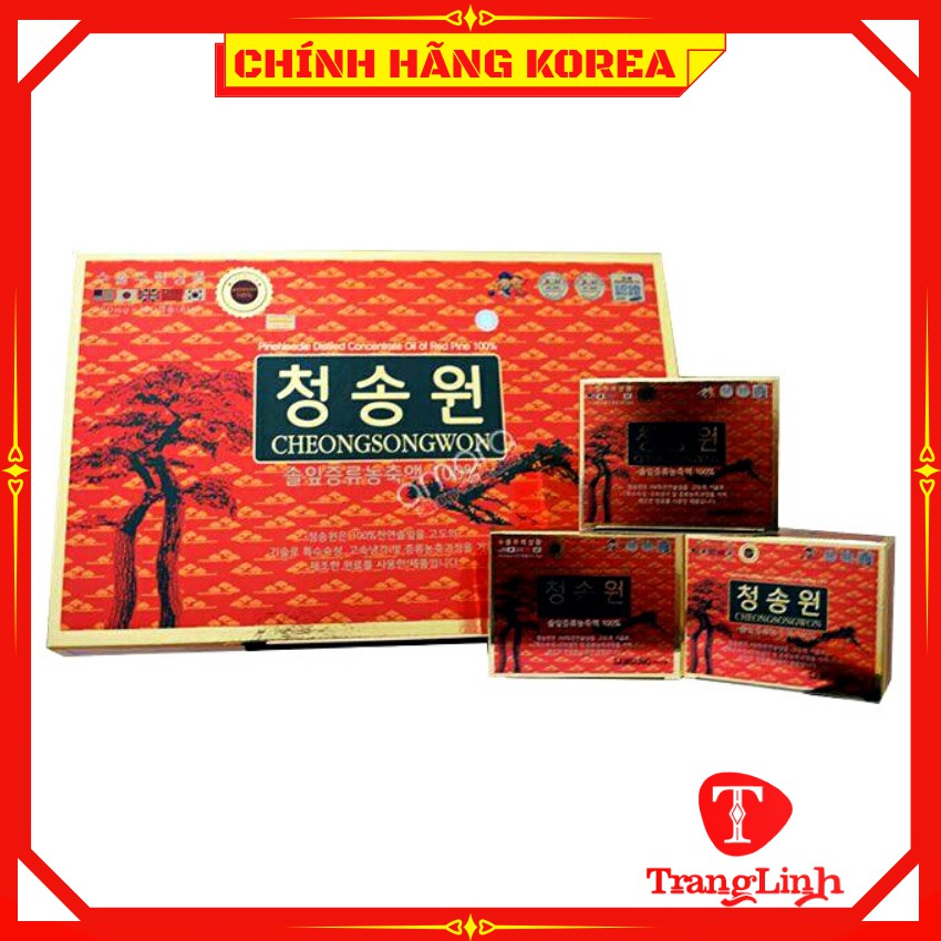 Tinh dầu thông đỏ hàn quốc Cheongsongwon cao cấp, hộp đỏ 180 viên - tranglinhkorea