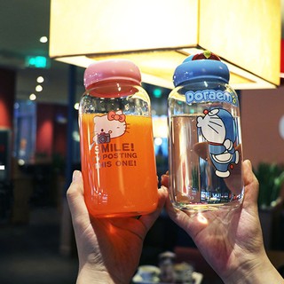 Bình nước uống thủy tinh Hello Kitty