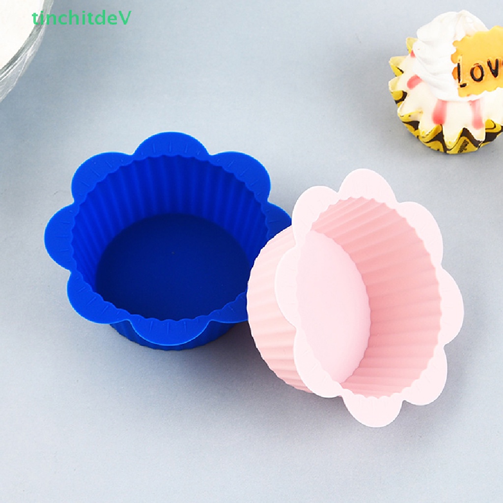 Set 10 Khuôn Silicone Làm Bánh Muffin / Cupcake