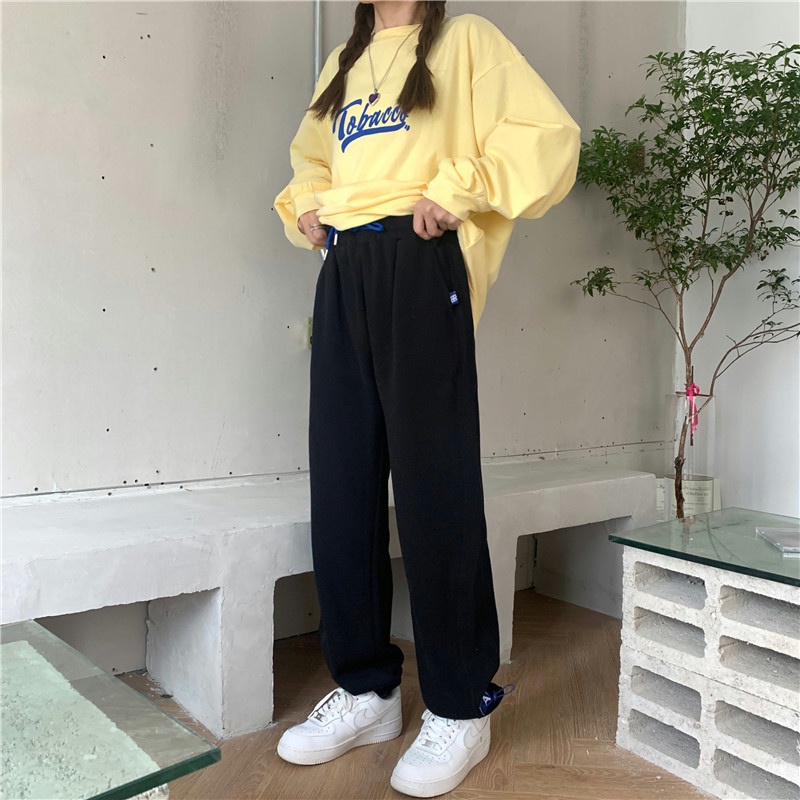 Quần thể thao dáng rộng phong cách Hàn Quốc trẻ trung thời thượng