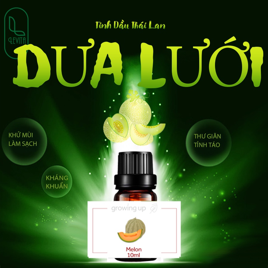 Tinh Dầu Thiên Nhiên Dưa Lưới 10ml - Nhập Khẩu - Thái Lan - Dùng đèn nến - máy xông - khuếch tán - thơm phòng - treo xe