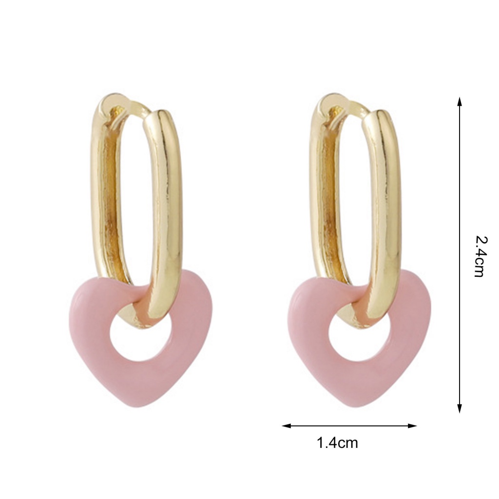 [Ts] Khuyên Tai Lủng Lẳng Xỏ Lỗ Xỏ Khuyên Màu Kẹo Ngọt Trang Sức Đi Dạo