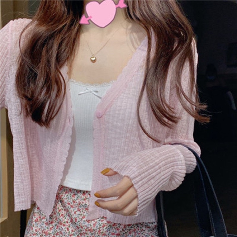 Áo khoác len mỏng cardigan nhiều màu siêu xinh mặc mát cho mùa hè