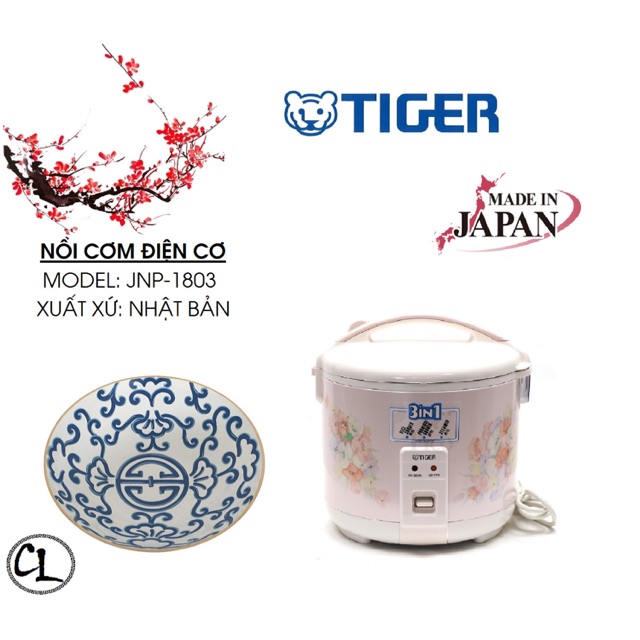 Hàng chính hãng - Nồi cơm điện Nhật Tiger JNP-1803