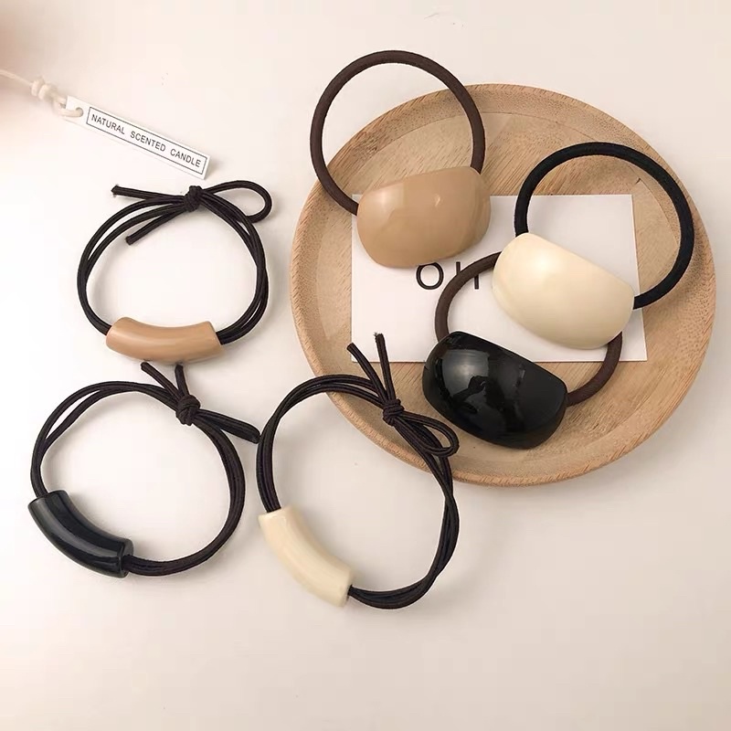 Cột tóc nhựa màu vintage