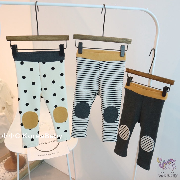 Quần legging dày giữ ấm thời trang Hàn Quốc mùa đông cá tính cho trẻ em