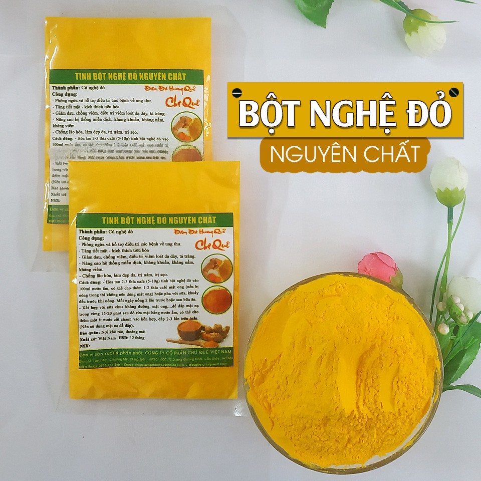Combo 3 Gói Tinh Bột Nghệ Đỏ Nguyên Chất 100g