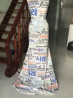 Vải lụa vân gỗ hoa hồng ẩn
