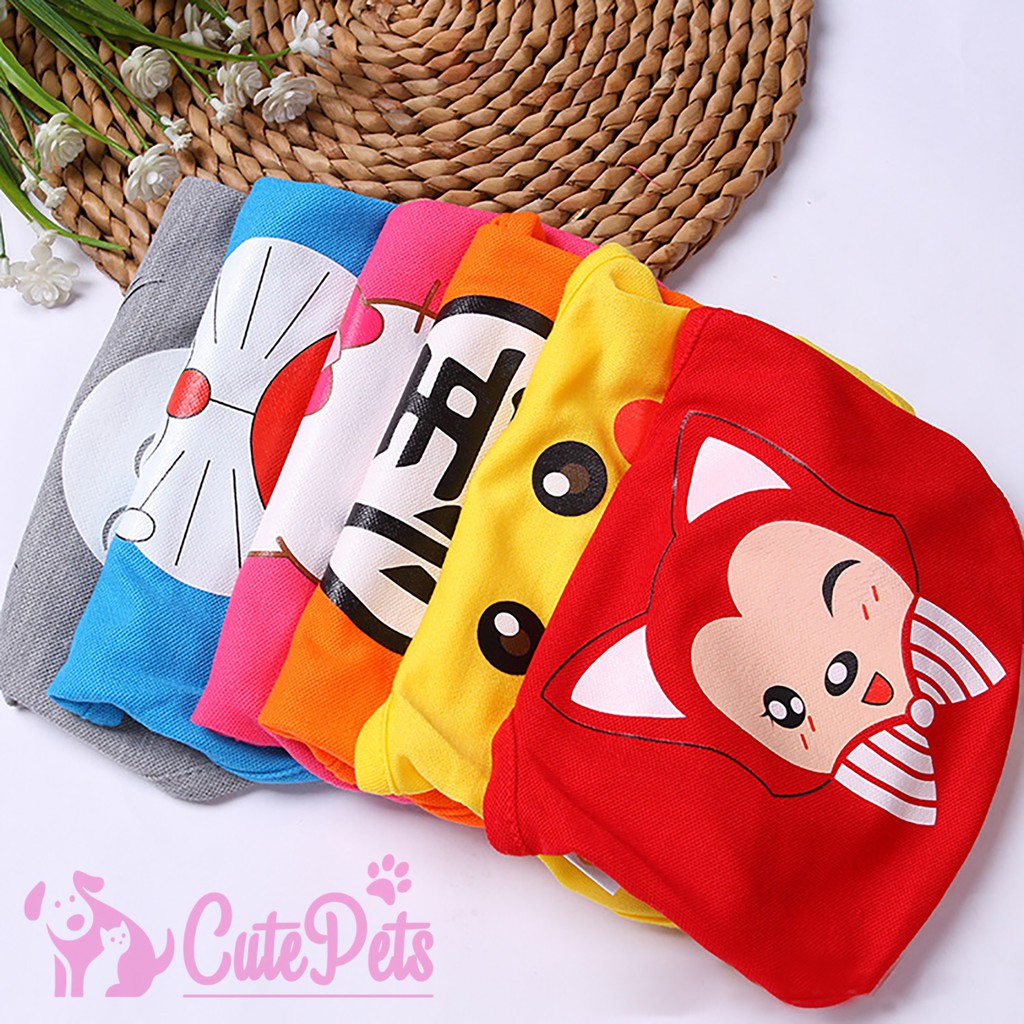 Áo cho chó mèo ba lỗ mùa hè in hình cute dành cho thú cưng - CutePets phụ kiện chó mèo Pet shop Hà Nội