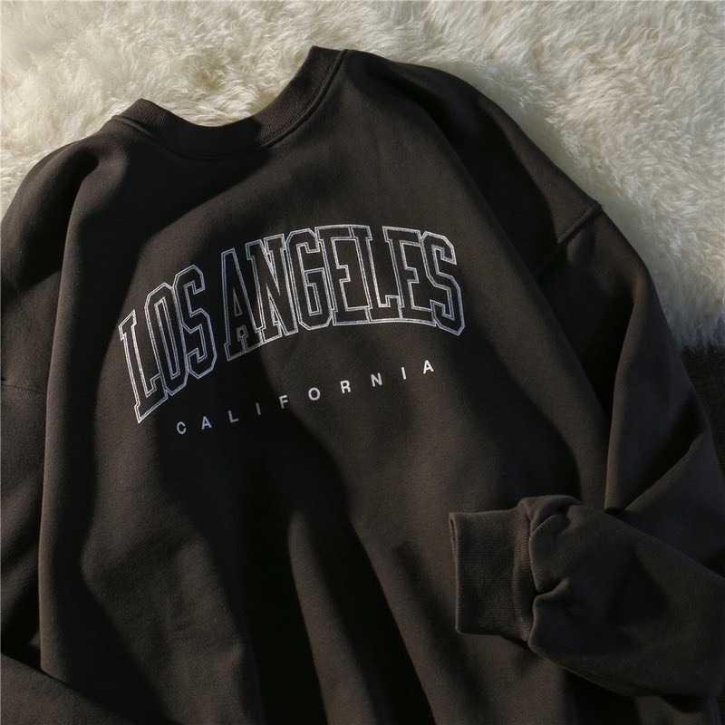 Áo Sweater nỉ da cá nam nữ trơn Los Angeles California, Áo hoodie nỉ da cá unisex thể thao cá tính Mamen Shop | BigBuy360 - bigbuy360.vn