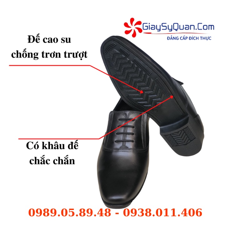 Giày tây nam da bò thật, giày da nam dây cột cố định phong cách hiện đại tinh tế từng đường khâu mũi chỉ  406A