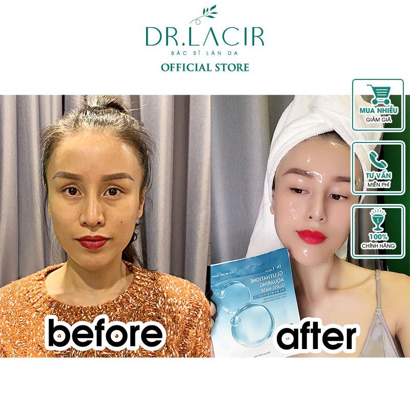 Mặt Nạ Thuỷ Tinh Glutathione  aquaring glass mask