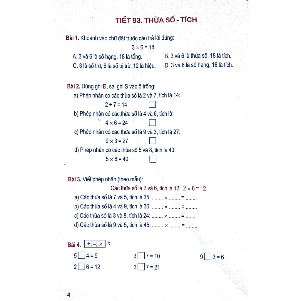 Sách: Vở Bài Tập Toán Nâng Cao Lớp 2 Quyển 2