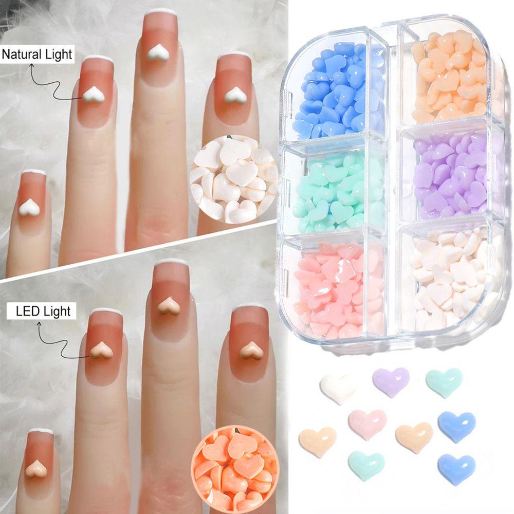 Phụ Kiện Trang Trí Móng Tay 3D Bằng Nhựa Resin Màu Tím / Xanh Dương Độc Đáo