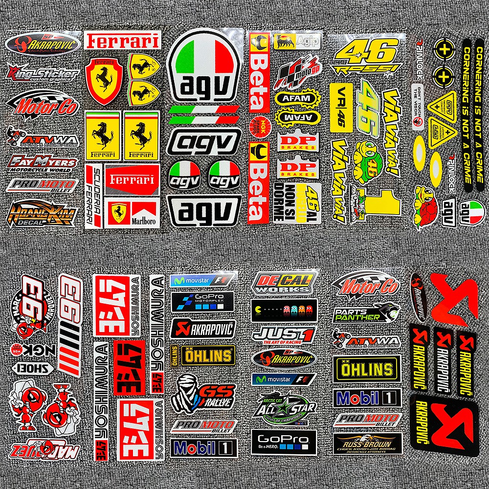 1 SET Sticker YOSHIMURA Dán Mũ Bảo Hiểm Xe Honda