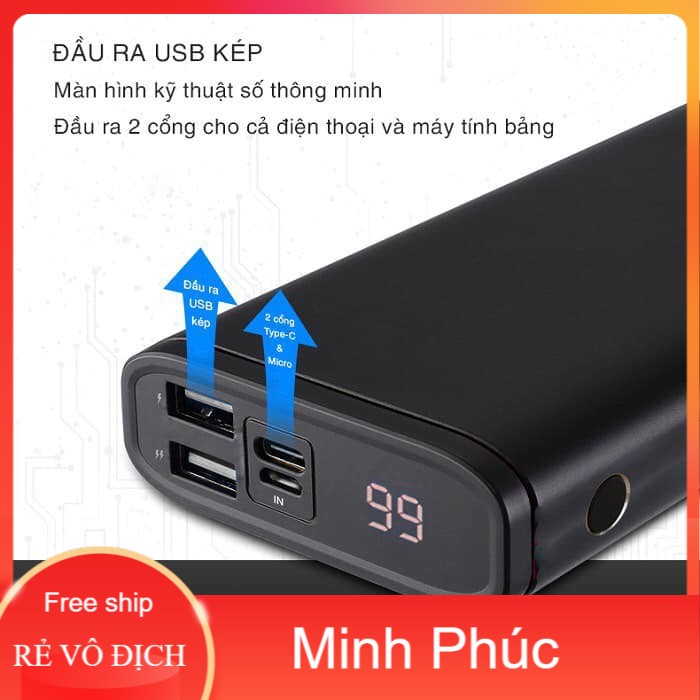 [Mã 11ELSALE hoàn 7% đơn 300K] Pin dự phòng 10.000 mAh, PB-P9