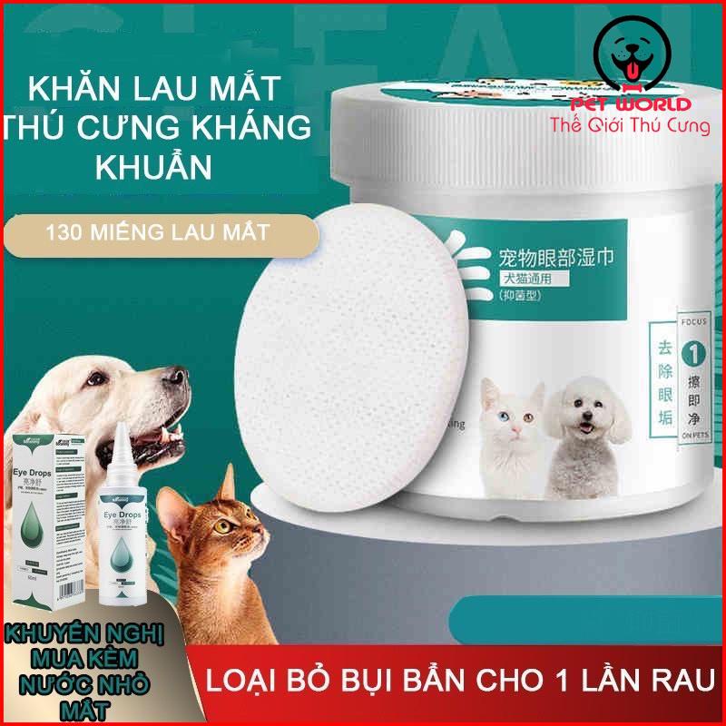 khăn lau nước mắt cho chó và mèo