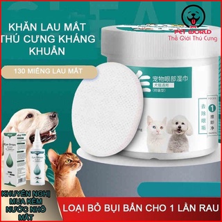 khăn lau nước mắt cho chó và mèo