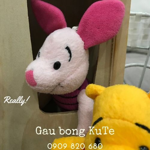 Gấu Bông - Gấu Pooh mini và 2 bé Sóc móc khóa