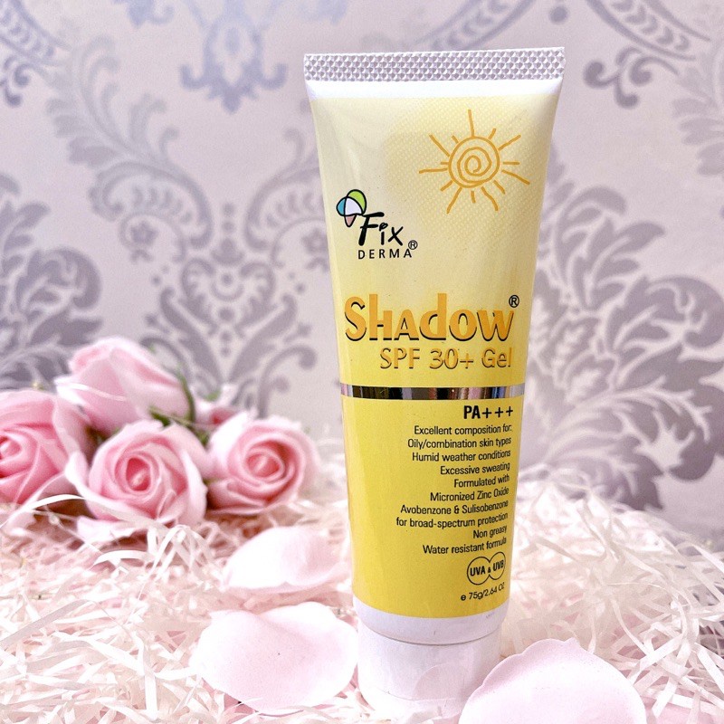 [MẪU MỚI] Kem Chống Nắng Fixderma Shadow SPF 30+: chống nắng, dưỡng ẩm, phù hợp mọi loại da kể cả da nhạy cảm 75G